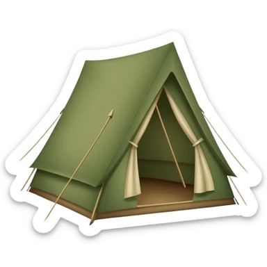 Camp Essentials, tent sticker