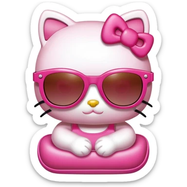 hello kitty tanning sticker