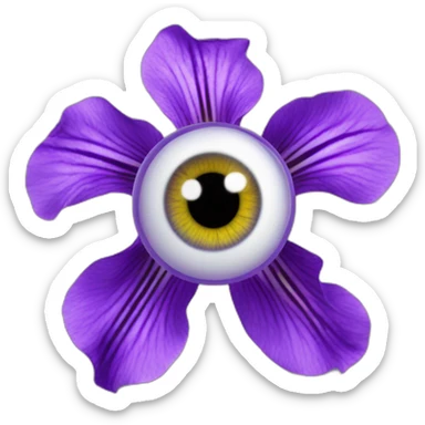 majestic godly violet iris eyeball serious intense symmetrical knowledgable sticker