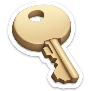 Beige keys sticker