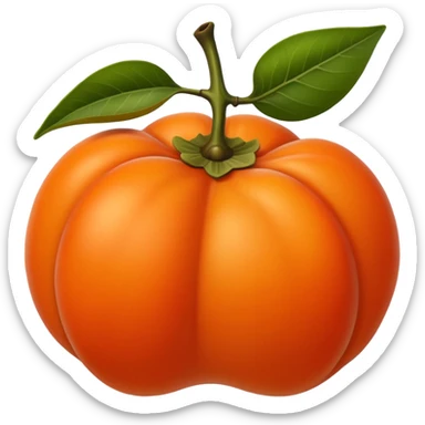 persimmon fruit simple sticker