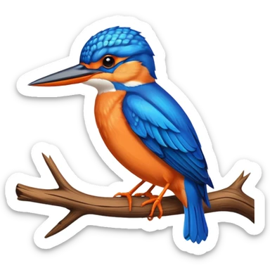 create a Blue Kingfisher emoji for copy paste sticker