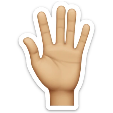 Two fingers almost touching on the same hand  sticker