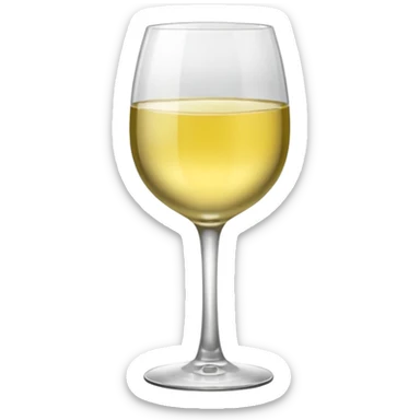 white wine different glass sticker