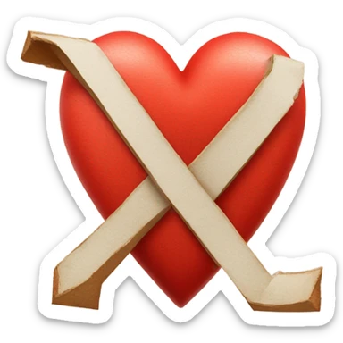 red heart with the letter R sticker