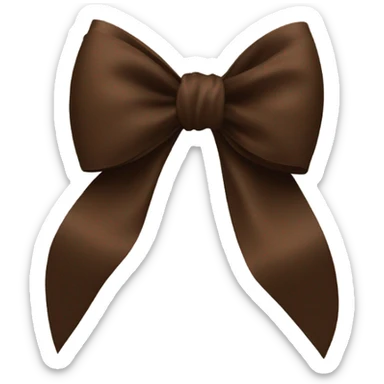 Brown bow sticker