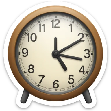 a clock from 9 am to 5 pm sticker