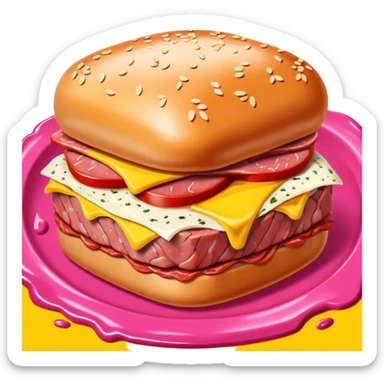 pop art SPAM meat slop advertisement warhol landscape  sticker