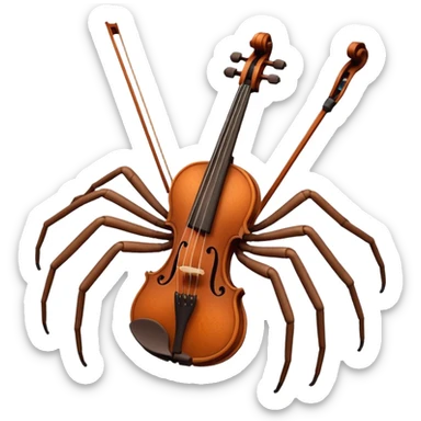 Violin spider sticker
