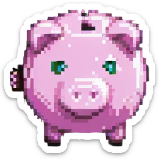 piggy bank representing savings sticker