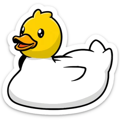 yellow rubber duck toy sticker