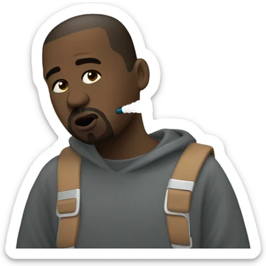 kanye vaping sticker