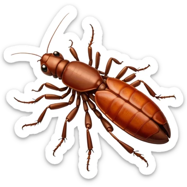dead cockroach sticker