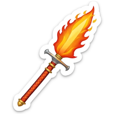 sword on fire emoji style
- Designs that remind you of the blade of Japanese animation extinction sticker