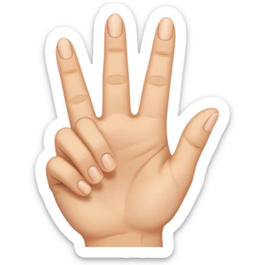 Create a hand gesture in which middle finger is faced front and remaining all fingers are faced upward sticker