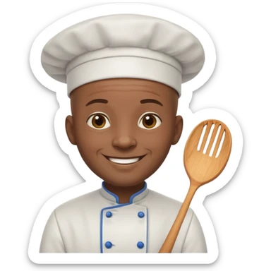 black bald chef sticker