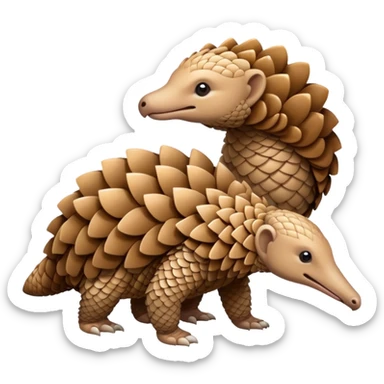 Pangolin marrying another pangolin sticker