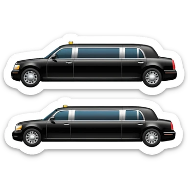 a black limo sticker
