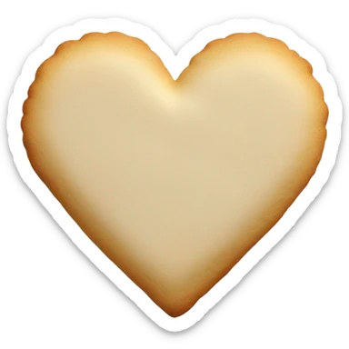 Sugar cookie heart sticker