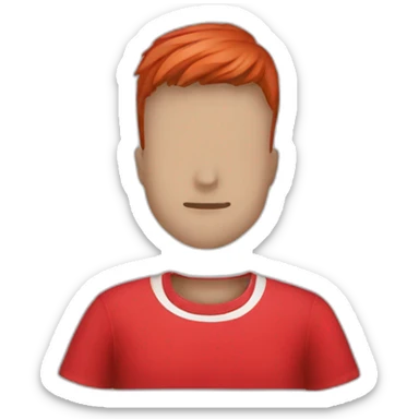 Camiseta roja sticker