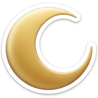 beautiful adorable crescent moon with a celestial theme in dune black and gold colors  sticker