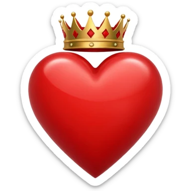 King of Hearts with out the card only the symbols sticker