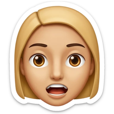 Zipper-Mouth Face sticker