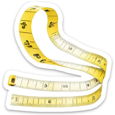 white measuring tape sticker