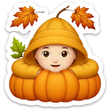 Autumn emojis cozy sticker