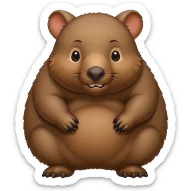 Wombat behind sticker