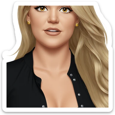 blonde girl with earrings sticker
