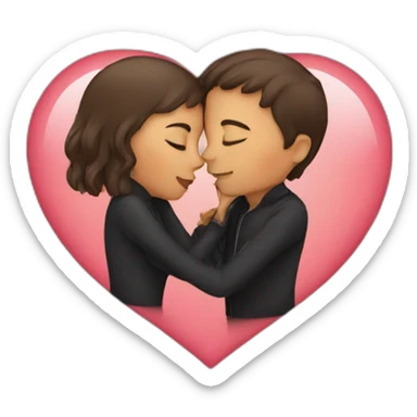 Love with kiss sticker