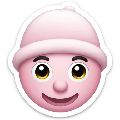 light pink snowman sticker