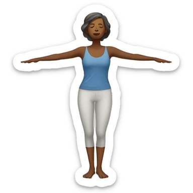 one woman in tadasana pose sticker