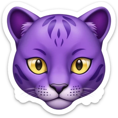 Purple Panther face turned to the slight right sticker