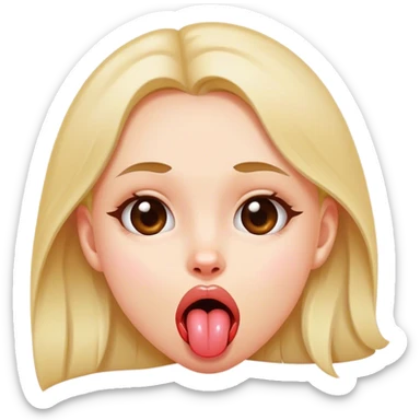 girl sticking her tongue out  sticker