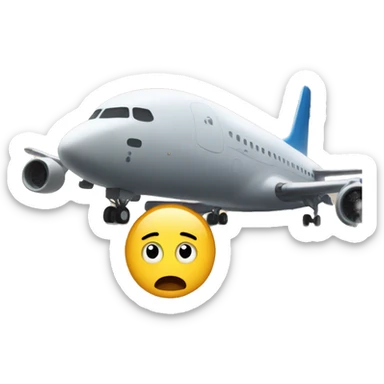 panic in front of a plane sticker