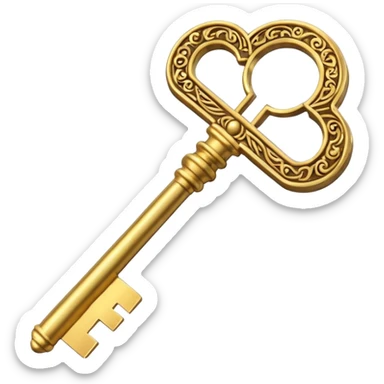 gold key sticker