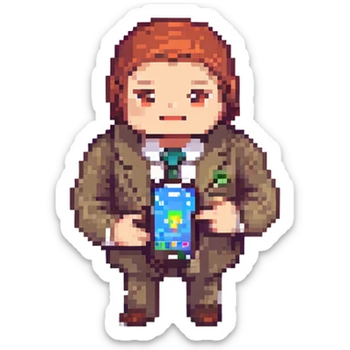 a boss with a smartphone sticker
