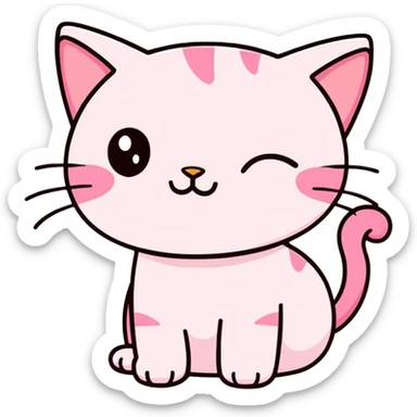 Gato rosa sticker