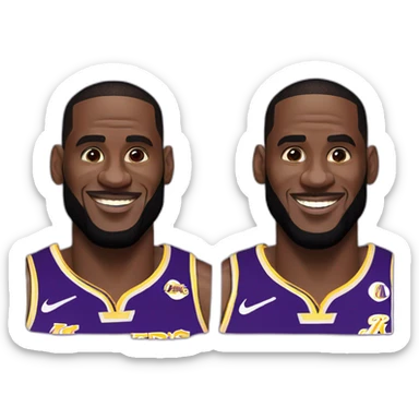 LEBRON JAMES LAKERS sticker