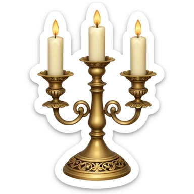 Antique candle holder  sticker