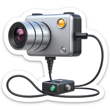 a sensor with a camera and a wire and a sensor for tracking sticker