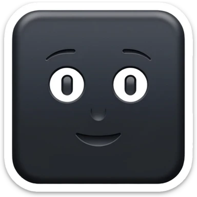 Completely black square  sticker