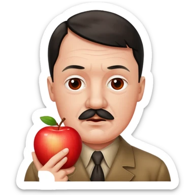 Hitler qui mange une pomme  sticker