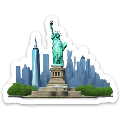 New York skyline with the Statue of Liberty sticker