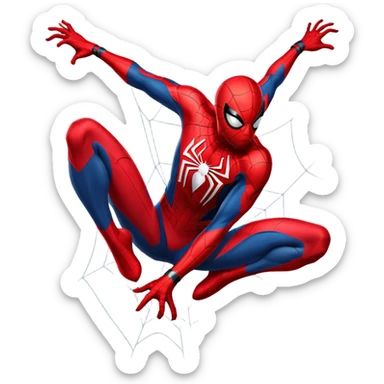 classic Spider-Man superhero sticker