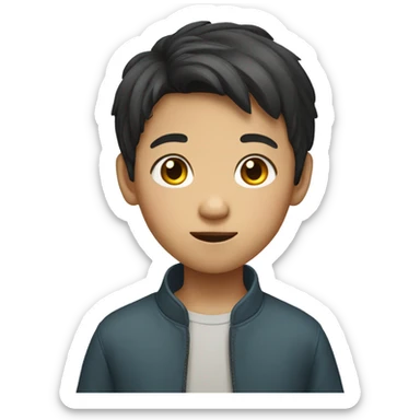 Chinese young boy sticker