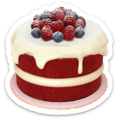 Velvet cake sticker