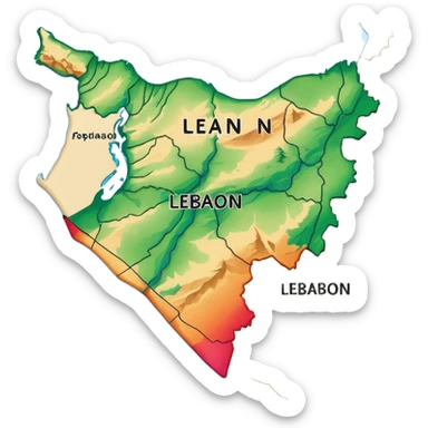 Lebanon map sticker